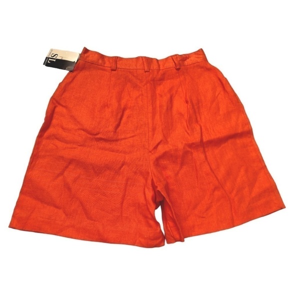 NWT 100% linen high waisted coastal grandma vintage dead stock shorts - Picture 2 of 10